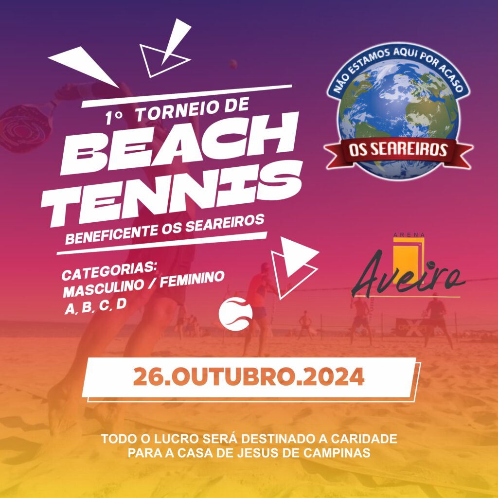 Inscreva-se já para o 1º Torneio Beneficente de Beach Tennis!