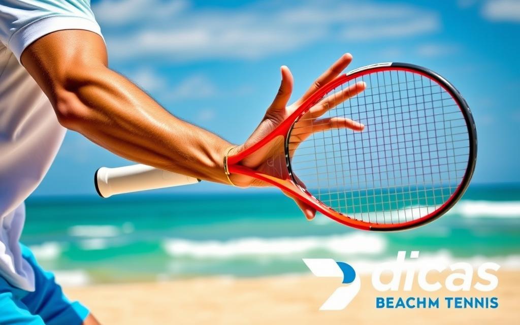 empunhadura continental no beach tennis