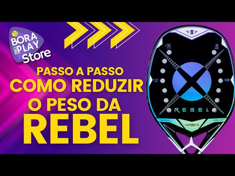 Raquete Heroes 2023 - Rebel sendo preparada para redução de peso, ideal para beach tennis.