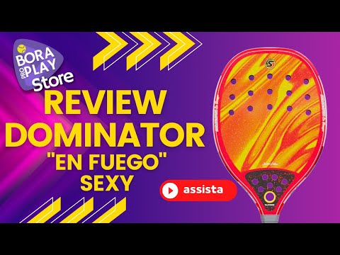 Raquete Sexy Dominator En Fuego 2023 com design atraente e tecnologia avançada para beach tennis.