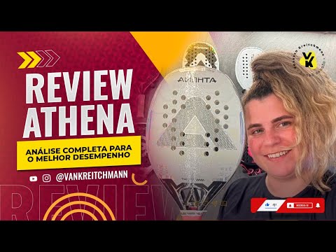 Raquete Athena da AM Sport, feita de carbono TRK Silver, destacando seu design inovador e tecnologia avançada.