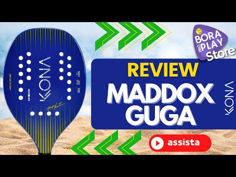 Raquete Maddox Guga - Kona 2024 com design inspirado em Gustavo Kuerten, ideal para beach tennis.