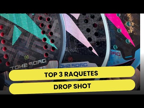 Raquetes Dropshot para beach tennis, incluindo Conqueror 12.0 Soft BT, Conqueror 12 PBT e Bronco 1.0.