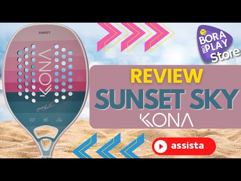 Raquete Sunset Sky da Kona 2024, destacando seu design e características para beach tennis.