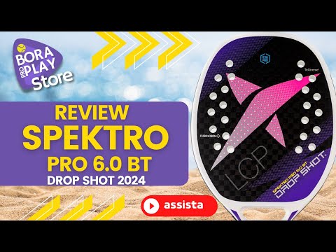 Raquete Spektro 6.0 BT da Drop Shot com design moderno e construção em carbono 12K.