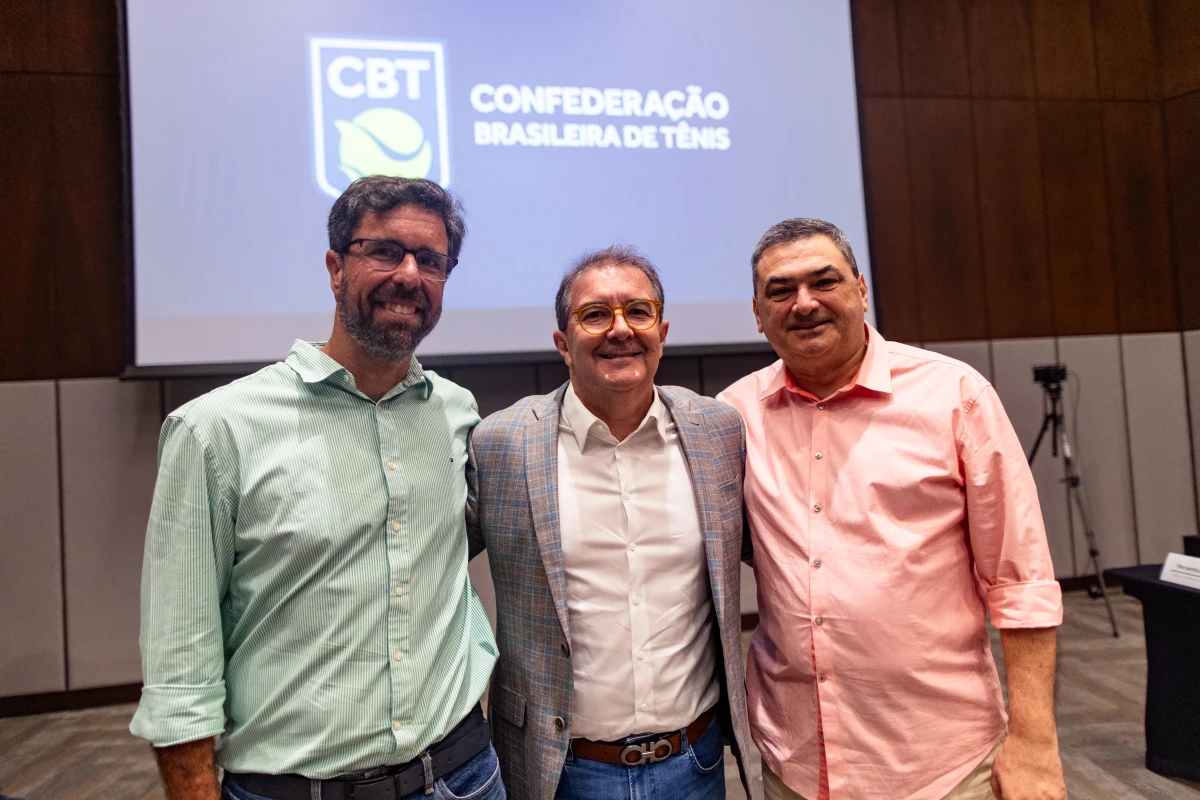 Alexandre Farias, novo presidente da Confederação Brasileira de Tênis, em evento esportivo.