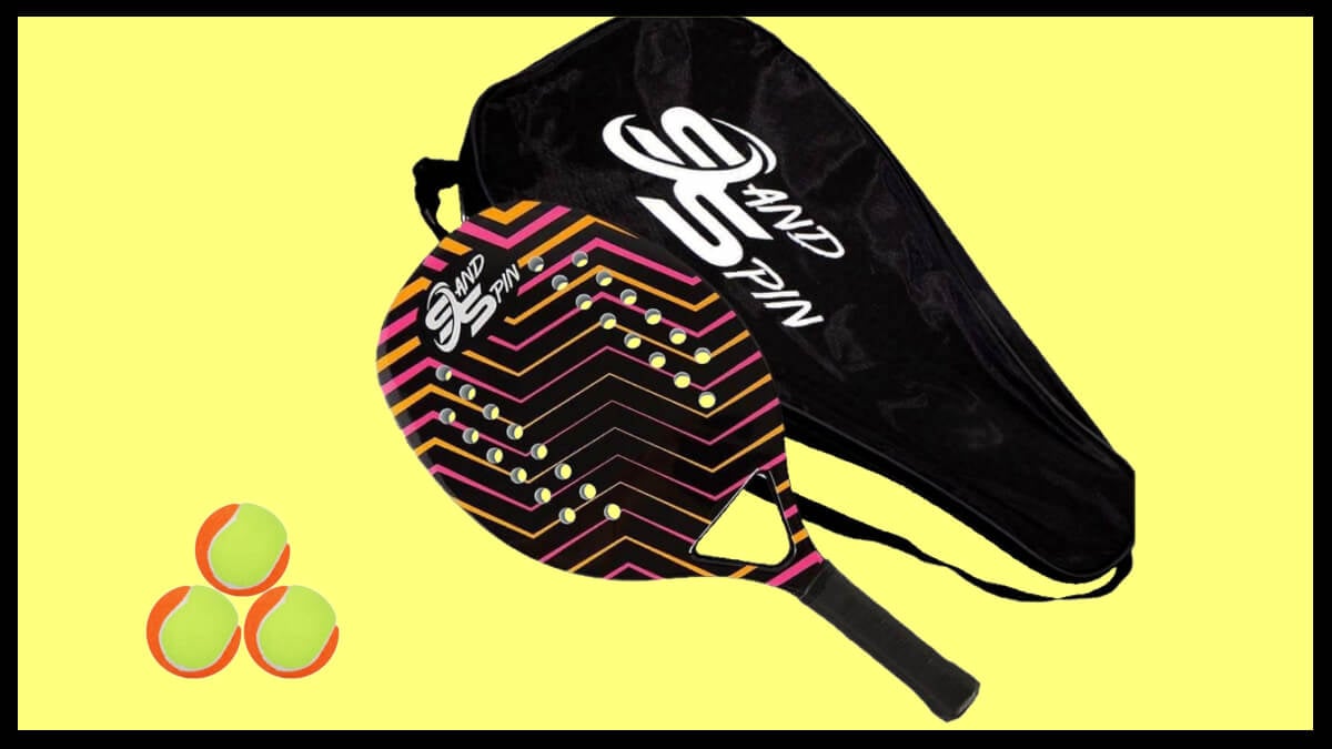 Raquete de Beach Tennis Aloha Pink com raqueteira, ideal para jogadores de todos os níveis.